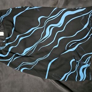 Blue and Black Women's Skirt